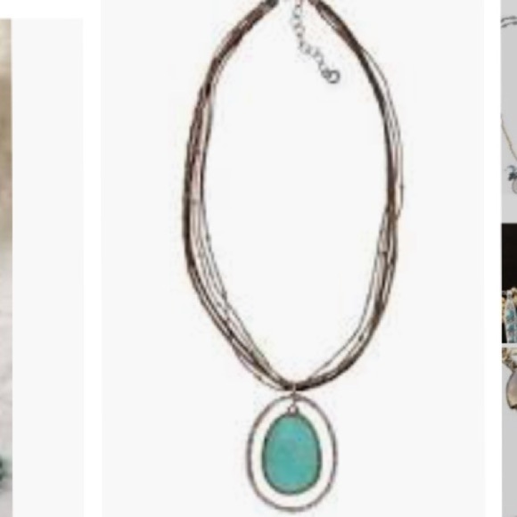 Necklace Silpada Necklace Turquoise Brass & Sterling Silver Necklace - Picture 5 of 9